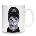 Taza Mug Gato Audrey Hepburn